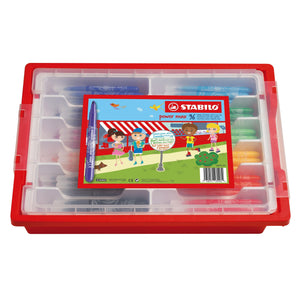 Stabilo -  Extra-thick viltstift Abrikoos (kleur), Blauw, Groen, Lichtgroen, Lila, Oker, Oranje, Roze, Rood, Geel 96 stuk(s)