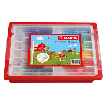Stabilo -  Viltstift trio jumbo 380 144st assorti
