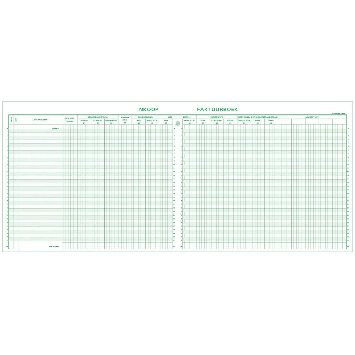 Exacompta -  register inkoop, ft 27 x 32 cm, Nederlandstalig