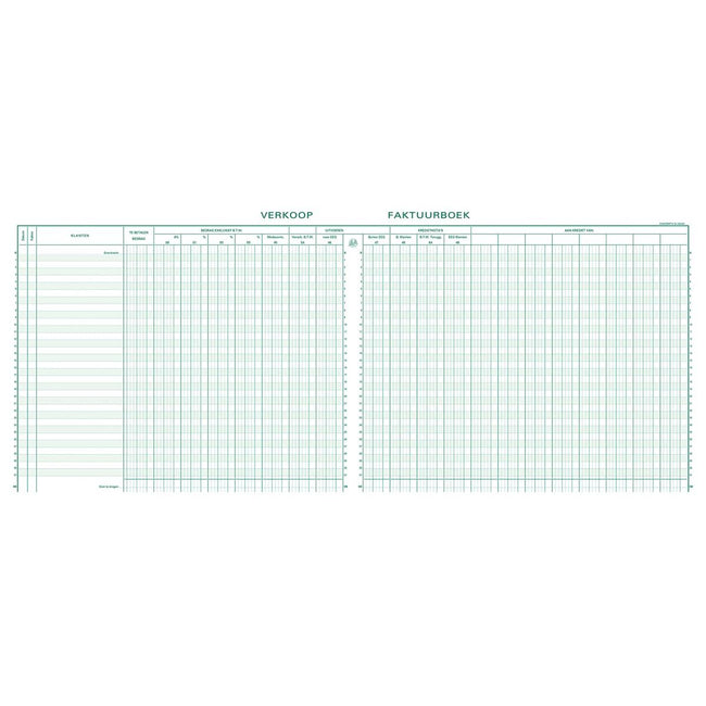 Exacompta -  register verkoop, ft 27 x 32 cm, Nederlandstalig