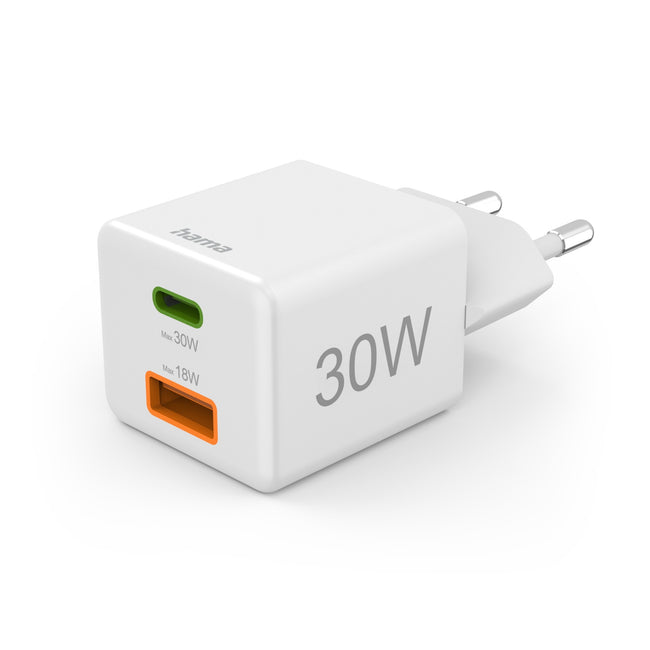 Hama -  00201992 oplader voor mobiele apparatuur Smartphone Wit AC Snel opladen Binnen, Buiten