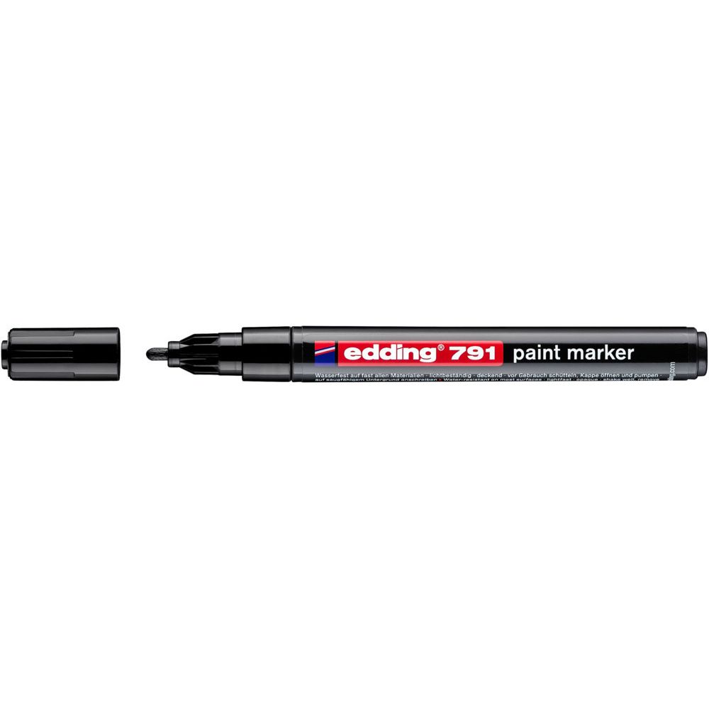 Edding -  Paintmarker  791 alcoholbasis 1-2mm zwart | 10 stuks