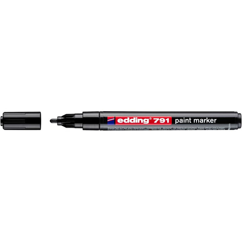 Edding -  Paintmarker  791 alcoholbasis 1-2mm zwart | 10 stuks