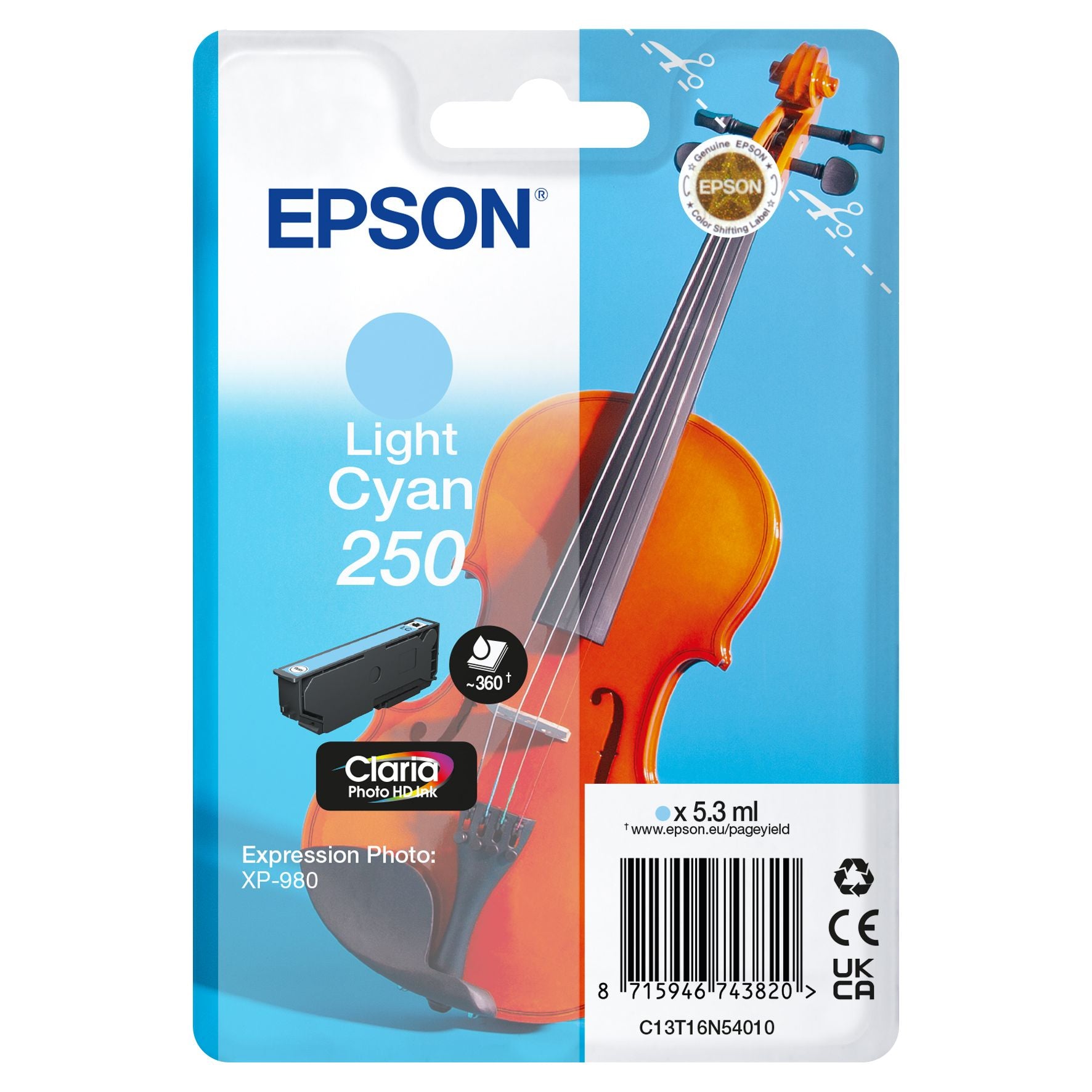 Epson -  Inktcartridge  250 t16n54 licht blauw | 10 stuks