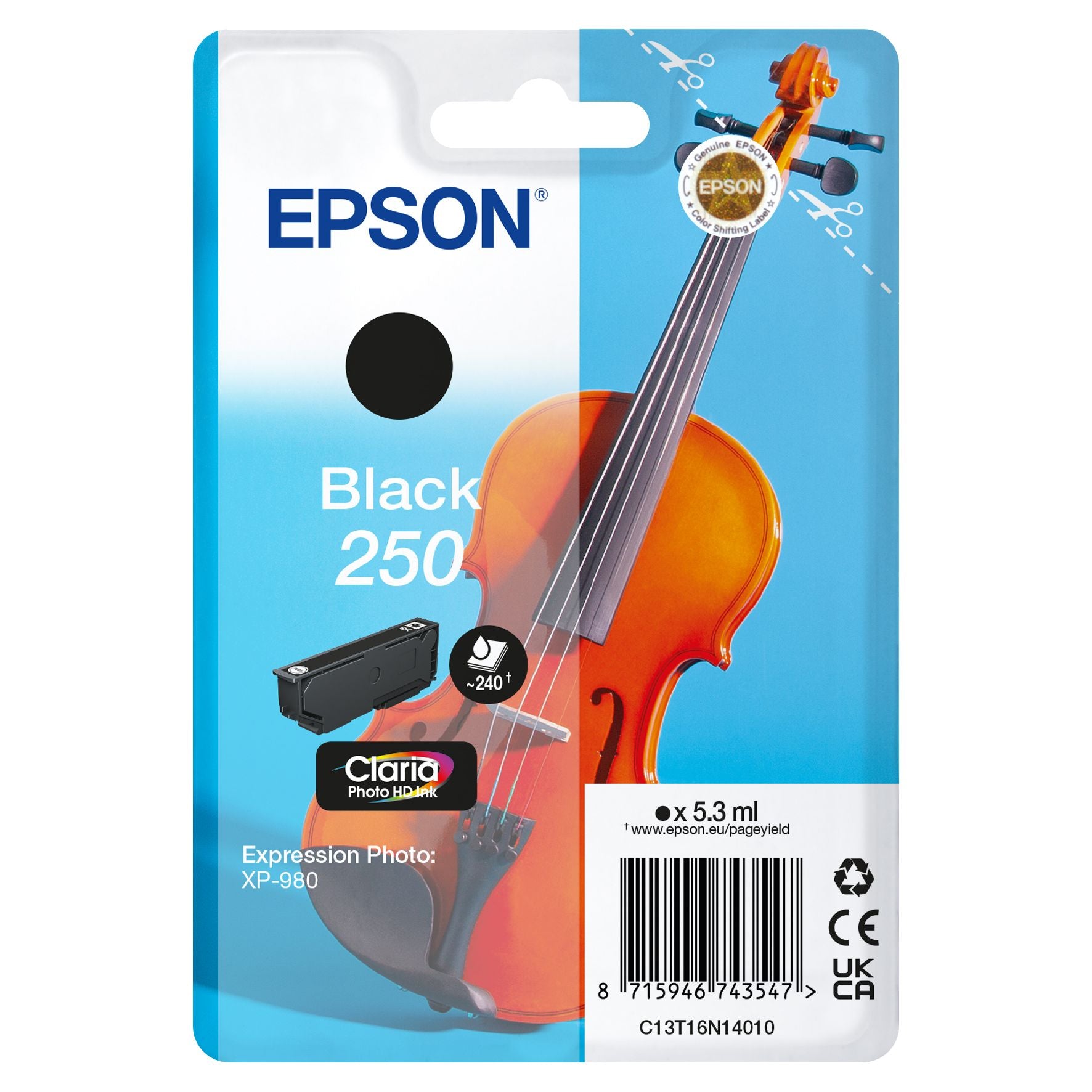 Epson -  Inktcartridge  250 t16n14 zwart