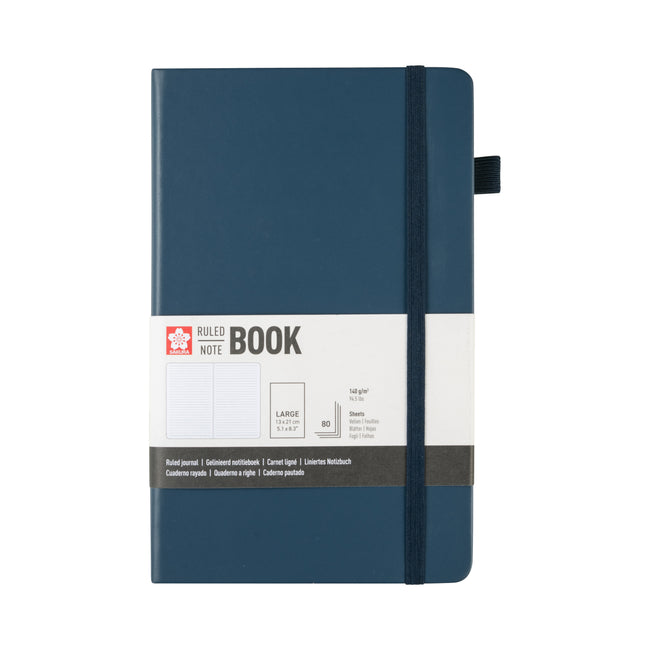Sakura -  Notitieboek large lijn donker indigo