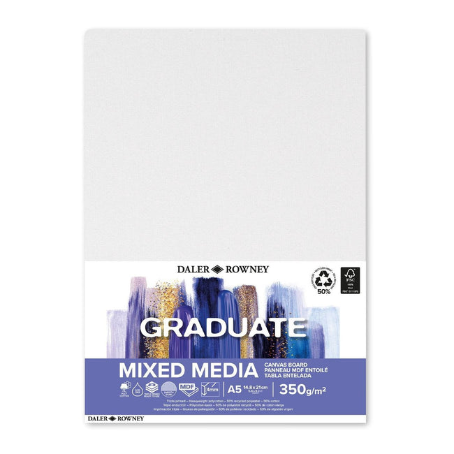 Daler-Rowney -  Canvasboard daler rowney graduate a5 wit