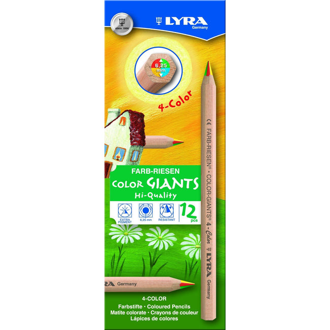 LYRA -  Kleurpotlood  color giants nature vierkleurig