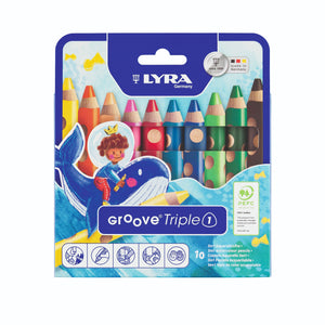 LYRA -  Kleurpotlood  groove triple one 10 kleuren