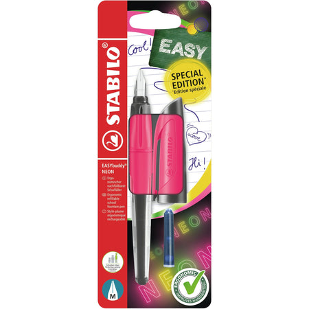 Stabilo -  Vulpen easybuddy m neon roze blister à 1st | 5 stuks
