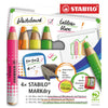 Stabilo -  Whiteboardpotlood markdry 4st neon kleuren