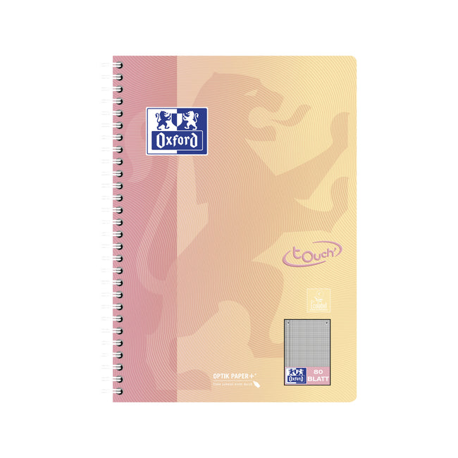 Oxford -  Spiraalblok  touch b5 gelijnd 160pag ass | 6 stuks