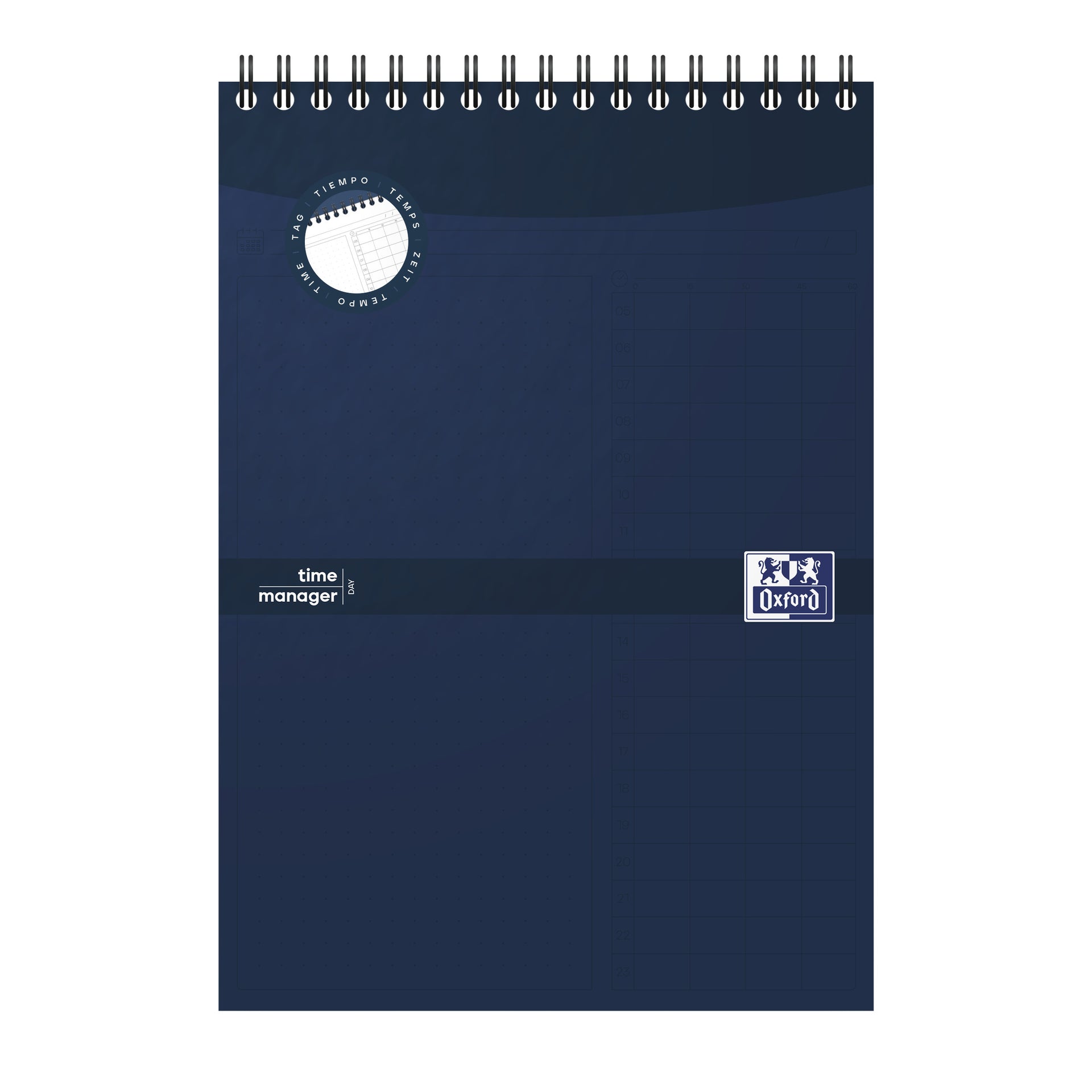 Oxford -  Task manager  dagplanner a5 70 vel blauw
