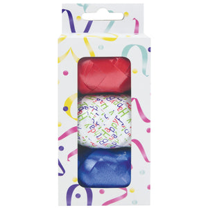 IG design -  Krullint set à 3 kleuren rood blauw wit birthday | 6 stuks
