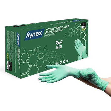 Hynex -  Handschoen  nitril bio l groen 3.5gr 100st