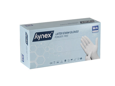 Hynex -  Handschoen  latex m wit 5gr 100 stuks
