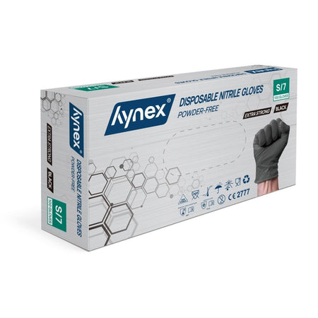 Hynex -  Handschoen  nitril s zwart 5gr 100 stuks