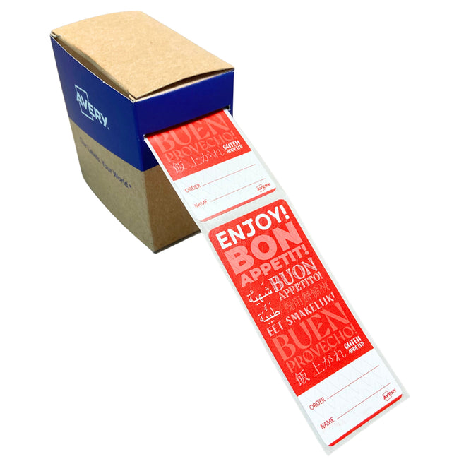 Avery -  Etiket  sluitzegel rood 40x95mm 250st