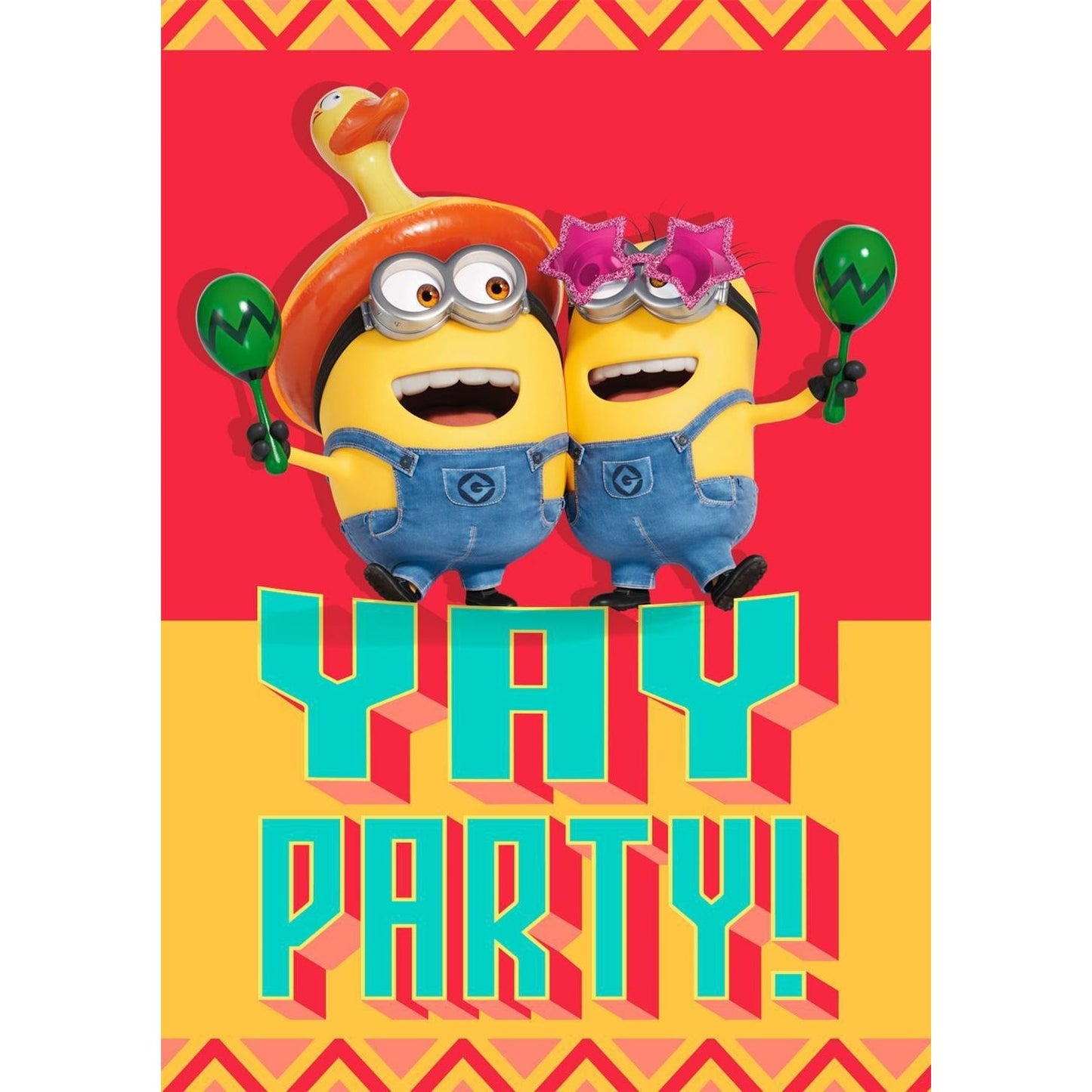 Hallmark -  Wenskaart  uitnodiging minions 6 stuks