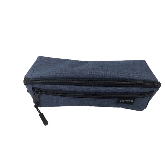 Econovo -  Pennenetui  2 ritsluitingen blauw