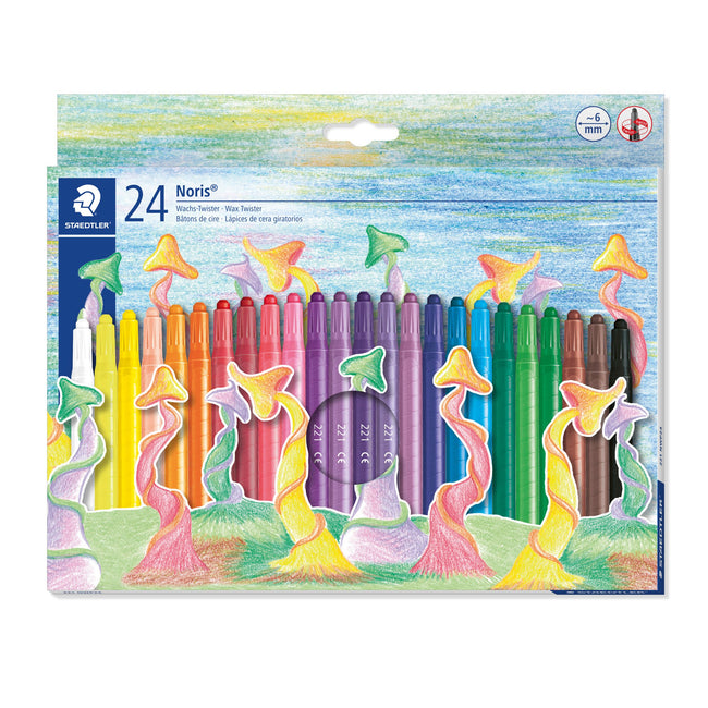 Staedtler -  Waxpotlood noris twister set 24 kleuren