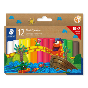 Staedtler -  Boetseerklei noris jumbo set 12 kleuren