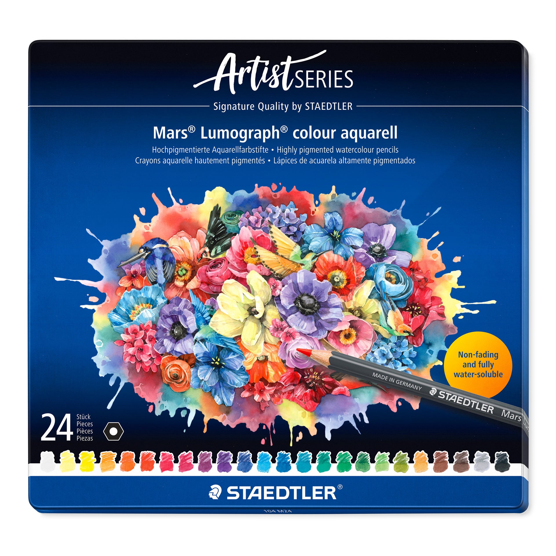 Staedtler -  Aquarelpotlood mars lumograph 24 kleuren | 5 stuks