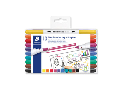 Staedtler -  Whitebordstiften dubbele punt 10 kleuren | 6 stuks