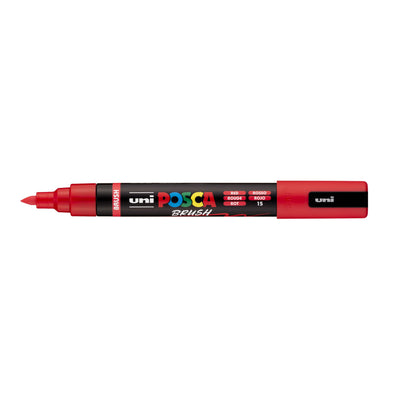 Posca -  Paintmarker uni  pc-5br brushpunt m rood | 6 stuks