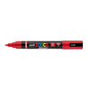 Posca -  Paintmarker uni  pc-5br brushpunt m rood | 6 stuks