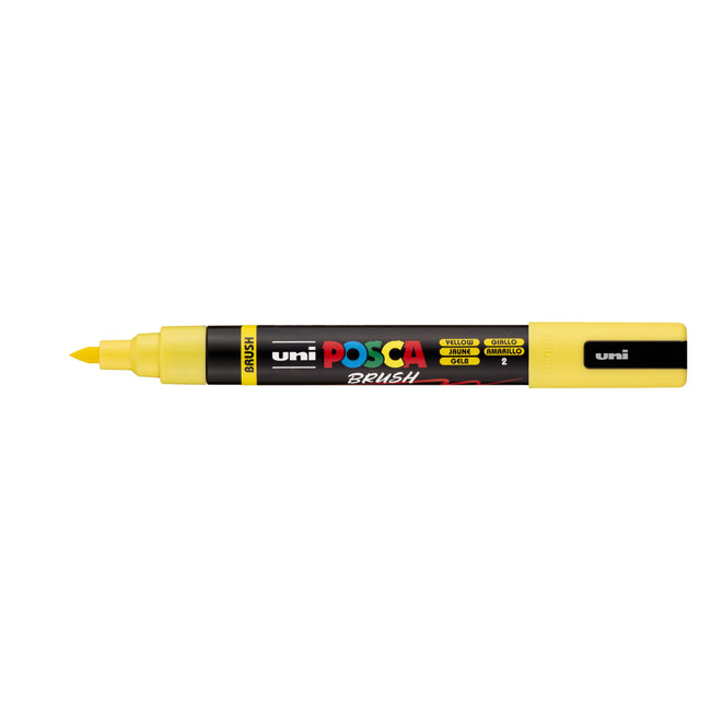 Posca -  Paintmarker uni  pc-5br brushpunt m geel