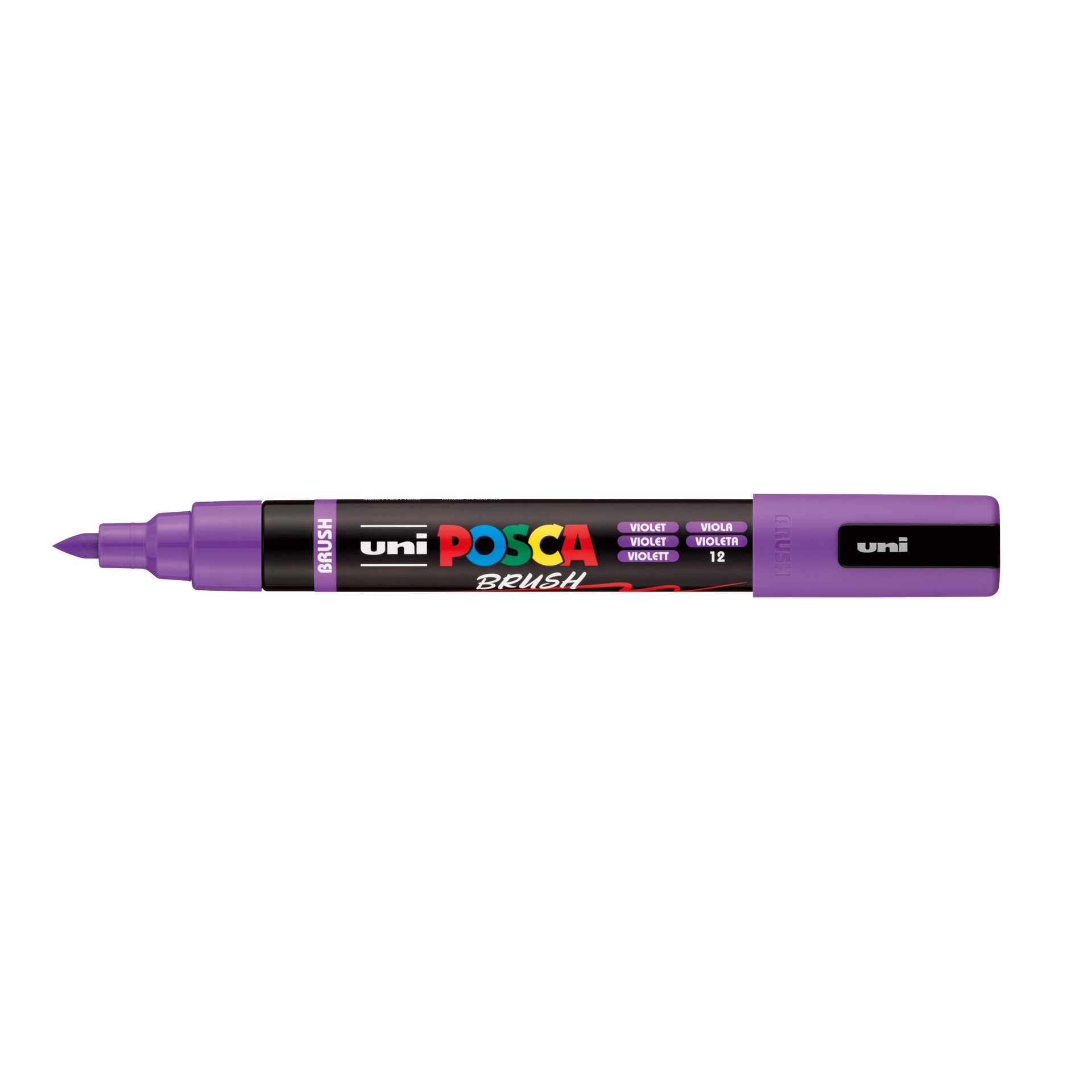 Posca -  Paintmarker uni  pc-5br brushpunt m violet | 6 stuks