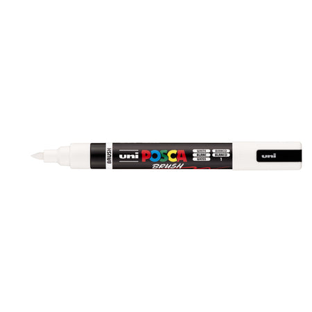 Posca -  Paintmarker uni  pc-5br brushpunt m wit | 6 stuks