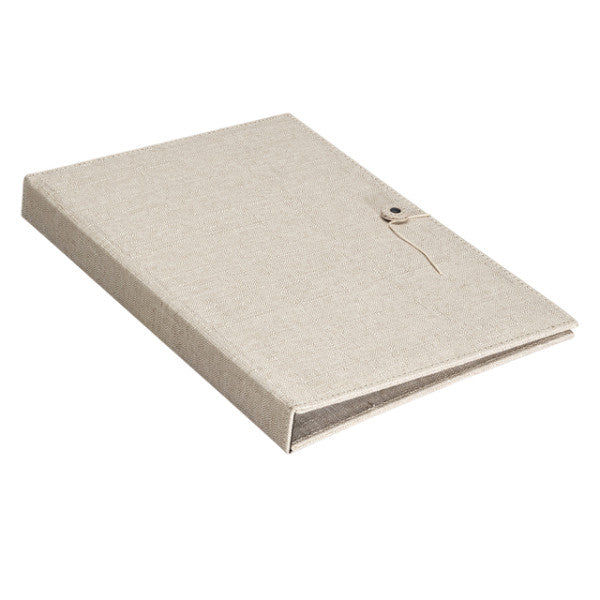 Menumap Europel Leinen A4 Beige 6 Taschen