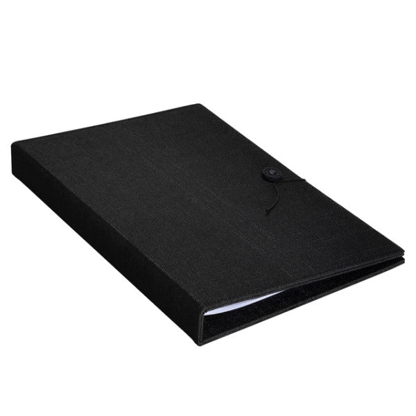 Menumap Europe Leinen A4 Black 6 Taschen