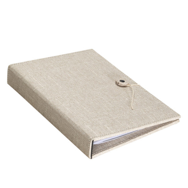 Menumap Europe Leinen A5 Beige 6 Taschen