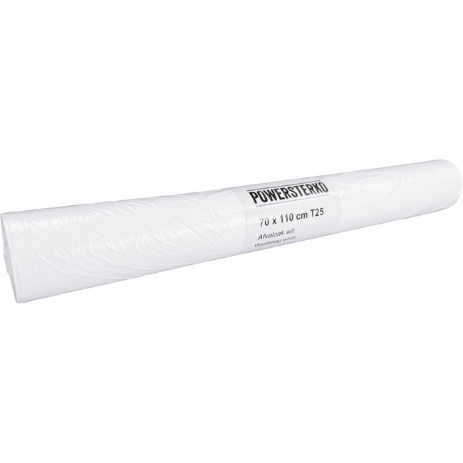 PowerSterko -  Afvalzak | HDPE | 70x110cm | T25 | wit | 200 stuks