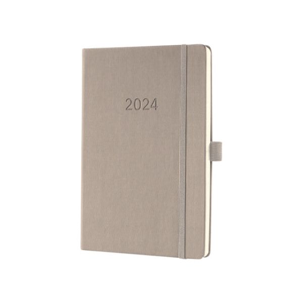 Sigel - Agenda 2024  conceptum a5 7d/2p taupe | 3 stuks