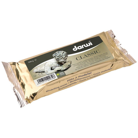 Darwi - pâte à modeler Classic, paquet de 500 g, blanche