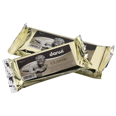 Darwi - pâte à modeler Classic, paquet de 1 kg, blanche