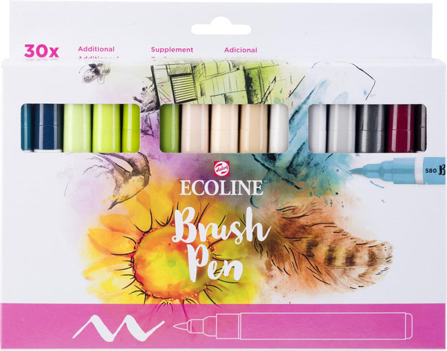 Talens -  Ecoline Brush pen, etui van 30 stuks, set Additional