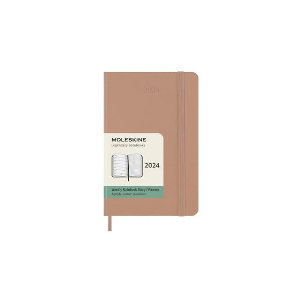 Moleskine - Ag 2024 msk plan week 7d/1p pkt 90x140 hc zand