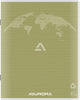 Aurora - Carnet Writing 45 en papier recyclé, 96 pages, ligné, vert mousse
