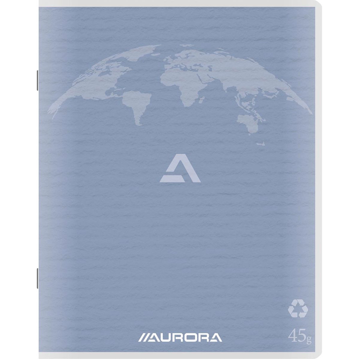 Aurora - Carnet Writing 45 en papier recyclé, 96 pages, quadrillé 5 mm, bleu clair
