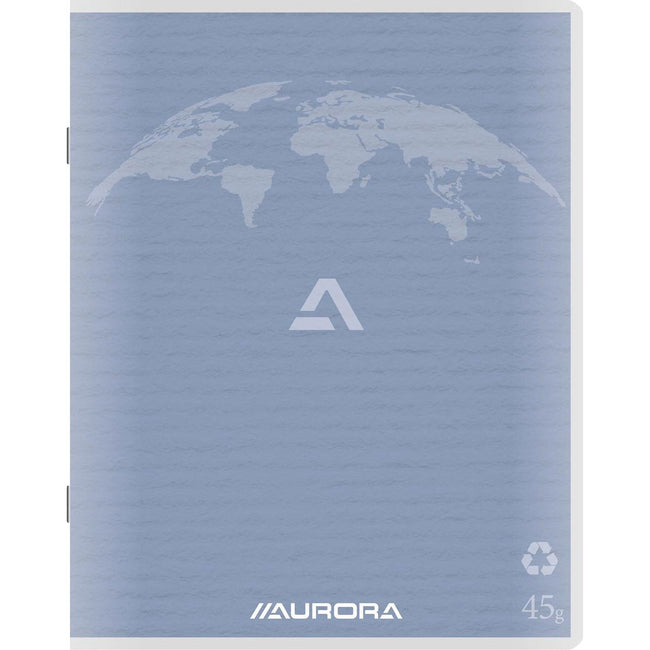 Aurora -  Writing 45 kladschrift uit gerycleerd papier, 96 bladzijden, geruit 5 mm, lichtblauw