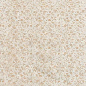 Klika -  Cadeaupapier Geschenkpapier Brown leaves in white on brown 50 cm