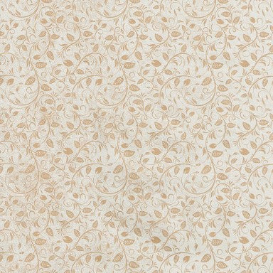 Klika -  Cadeaupapier Geschenkpapier Brown leaves in white on brown 50 cm