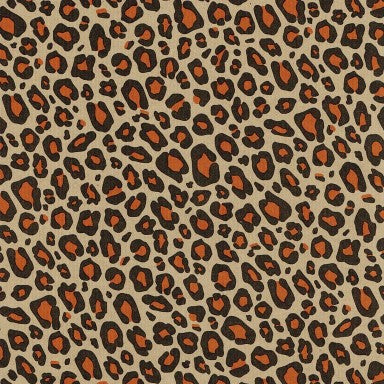 Klika - Papier cadeau - Papier cadeau - Leopard sur marron côtelé 30 cm