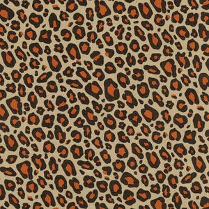 Klika -  Cadeaupapier Geschenkpapier Leopard on brown ribbed 70 cm