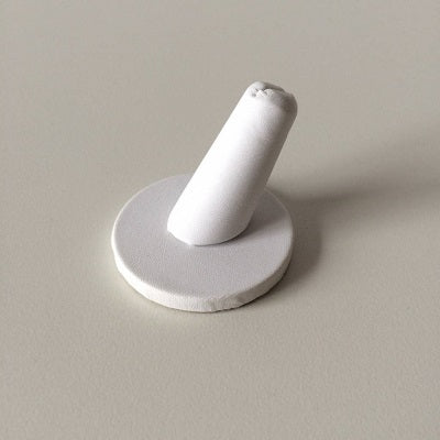 Klika - Porte-bague blanc hauteur 3,5cm x dia 4cm 14 pièces